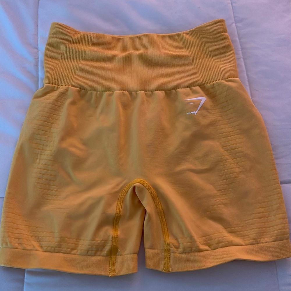 Orange Gymshark shorts